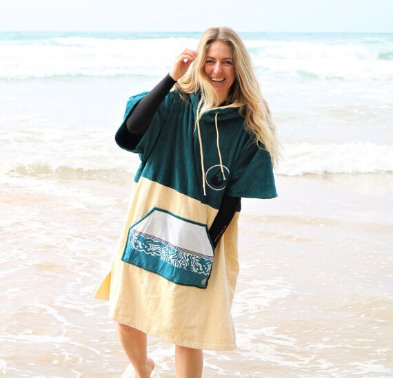 Poncho de playa con capucha para adultos, Poncho de piscina de secado  rápido, Poncho de baño, Accesorio de playa, Toalla cambiante, Bata de  playa, Toalla poncho -  España