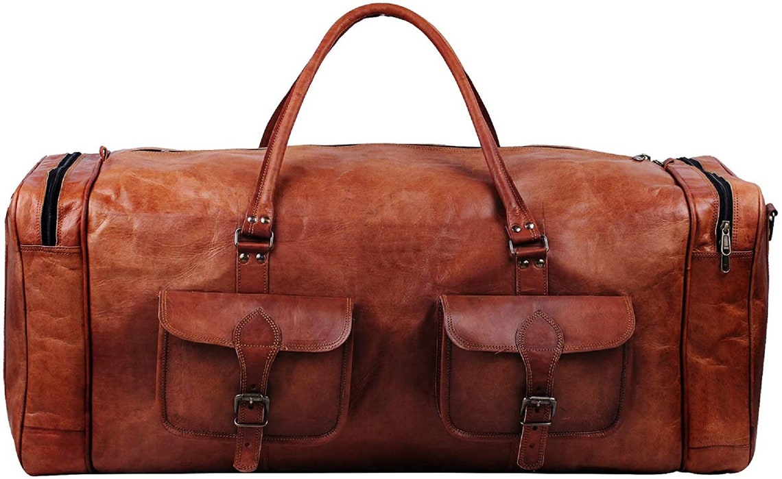 30 INCH Large Leather Duffle Bags for Men Big Travel Duffle Etsy