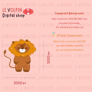 Cute Lion Sticker Set – 3 Hand-drawn PNGs | White Border + Phrase | Digital Download