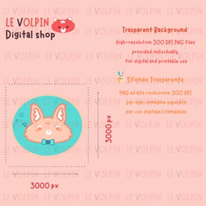 Digitale Sticker – Pink Bunny Pierre | Clipart + Stickerbogen PNG