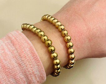 Golden Beaded Bracelet-Minimalist Bracelet