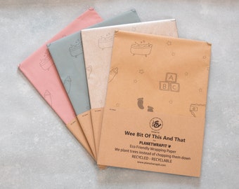 Recycled Wrapping Paper for New Baby