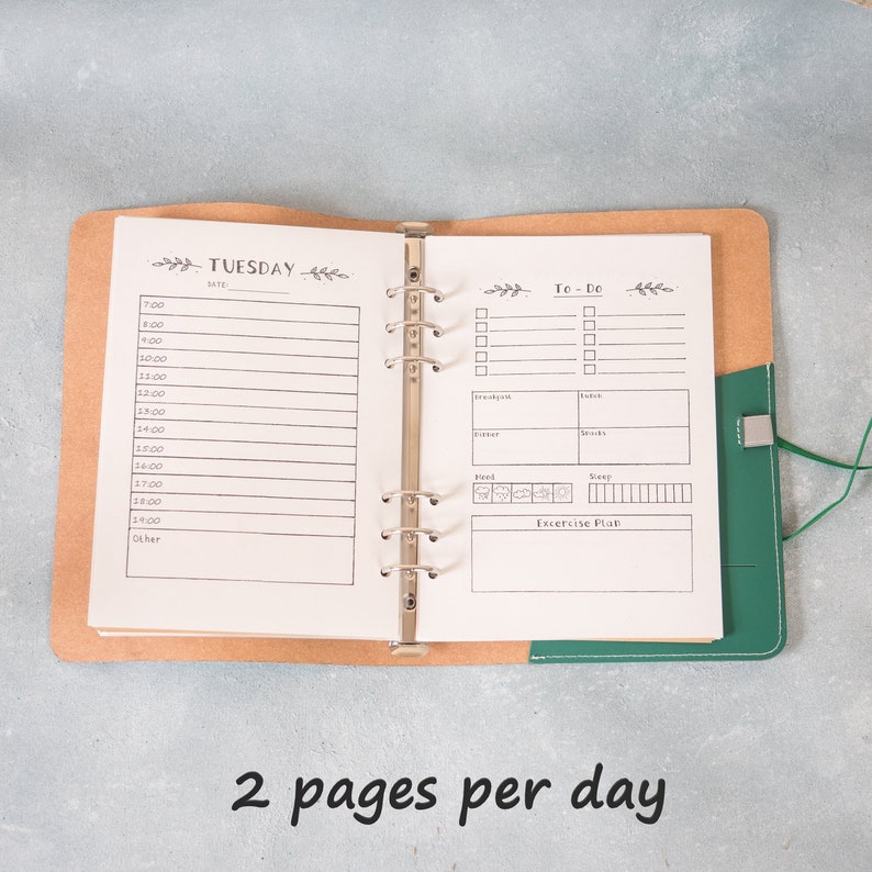 A5 6ring Refillable Agenda Vegan Felt Planner Etsy