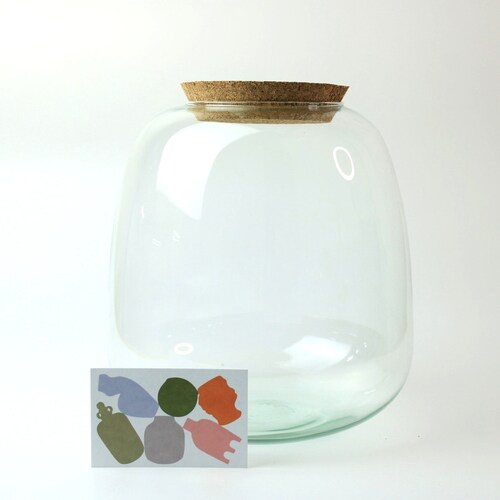 Glass Terrarium Container 20cm | Closed Terrarium Jar With Lid