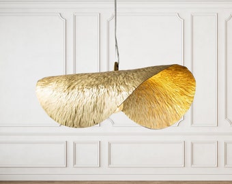 Brass ceiling light, hanging lamp , pendant light,Modern Leaf Shaped Pendant