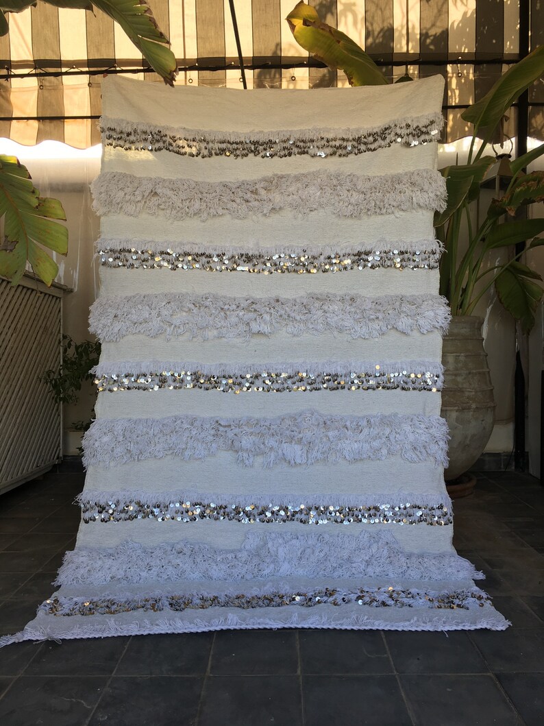 Bohemian Throw Blanket Sequin Decorative Moroccan Wedding Etsy