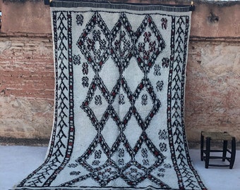 Moroccan vintage rug, Beni ourain vintage carpet, boho rug, authentic rug, handmade carpet, boho rug, Beni ourain carpet,