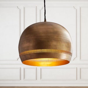 brass dome pendant light, Hanging Lamp , Lampshades Lighting, art Decor lamp