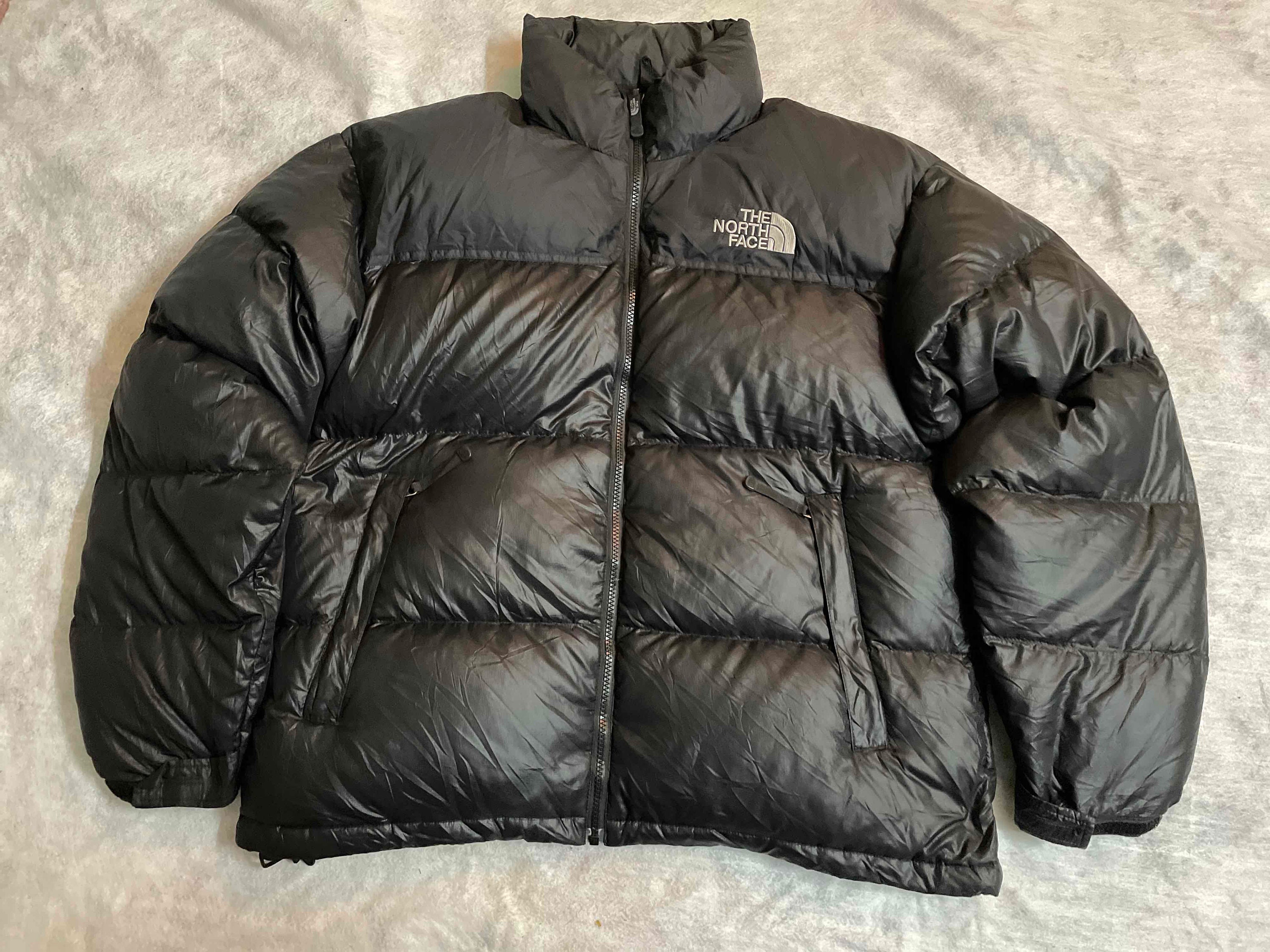 The North Face Puffer Jacket Nuptse Black Size - Etsy