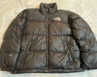 brown north face bubble jacket