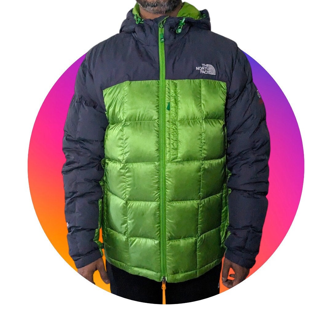 RARE the North Face Puffer Jacket Mens 800 Lahoste Parka Lime