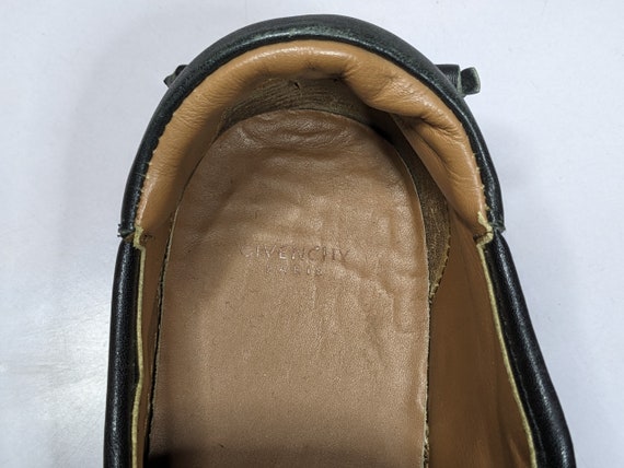 Balenciaga black leather metal chain slip on shoe… - image 3