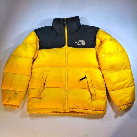 The North Face Puffer Jacket Retro Yellow and Black 700