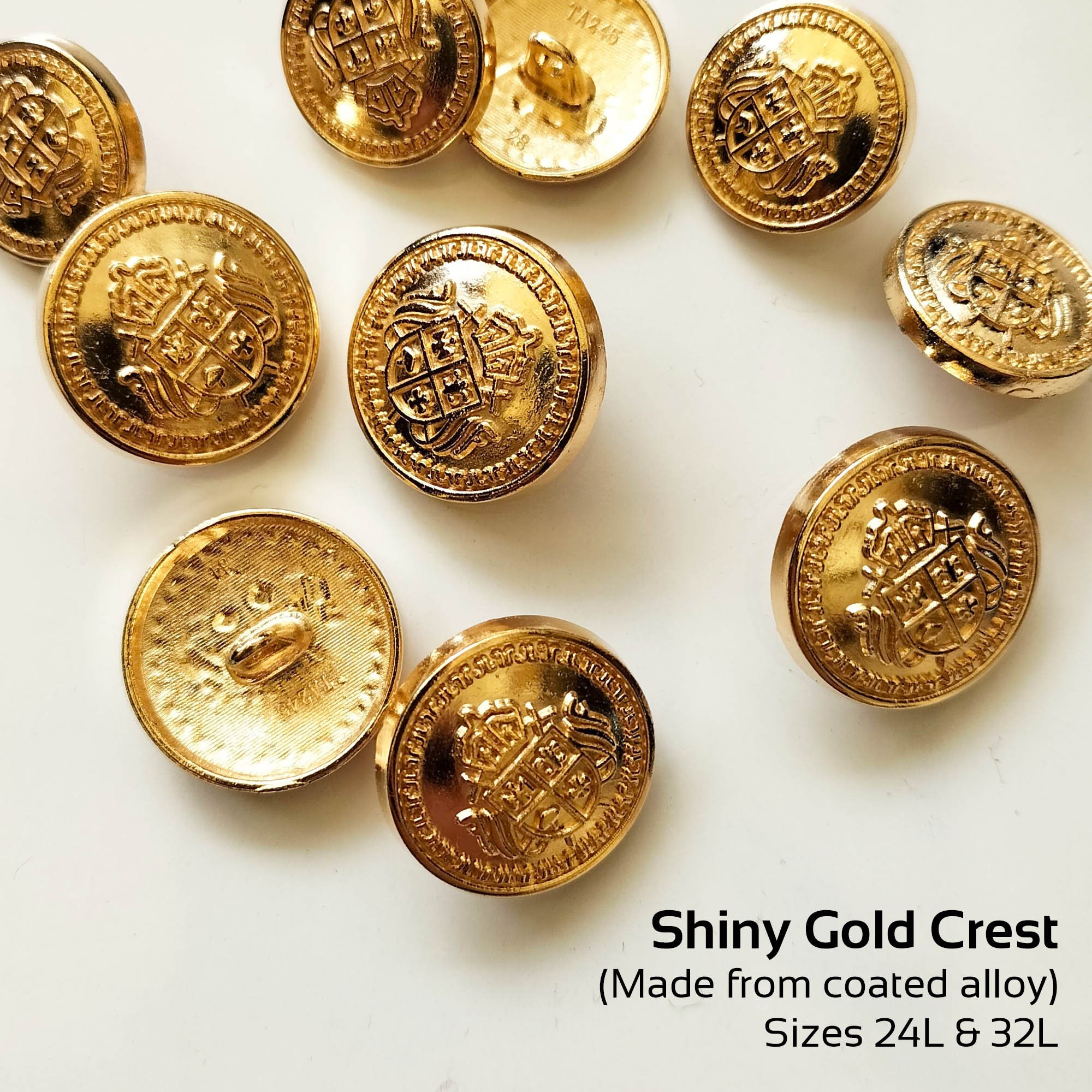 Scottish Thistle Blazer Buttons, Gold Plated Blazer Buttons