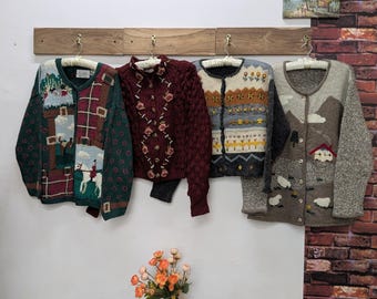 S-XL vintage zwaargewicht vesten | retro jaren 80-90's rameekatoen handgemaakt gedecoreerd geborduurd vest met kralen | gemengde damesmaten XS, S, M en L