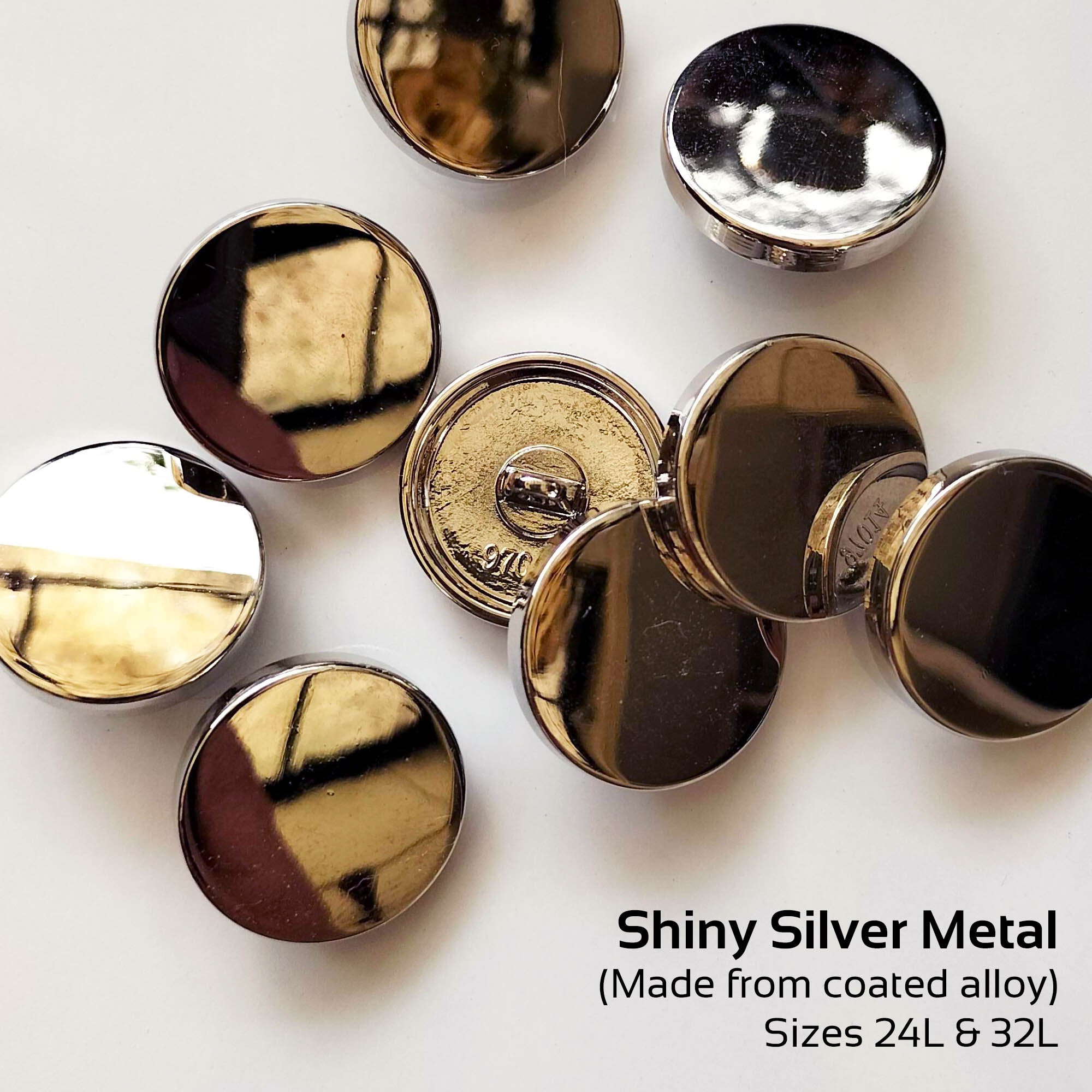 M-825 - Gold Metal Blazer Button, 3 Sizes
