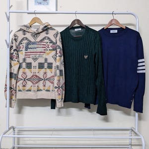 Premium vintage mens. Denim & supply x Ralph Lauren hoodie | Keith Haring sweater |  Thom Browne sweater| Exclusive Rare Designer size S-XL