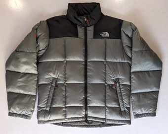 The North Face Puffer jacket | mens 800 lahoste grey | size large | unusual colour | vintage preloved designer winter coat TNF