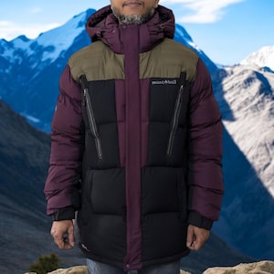 Mont bell EX 800 windstopper insulated shell downfill puffer jacket | trekking heavy weight parka | size - Mens 2XL