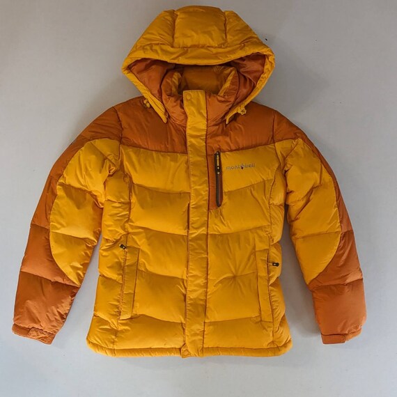 Mont Bell Downfill Puffer Jacket | Tangerine Orange/yellow & Rusty 