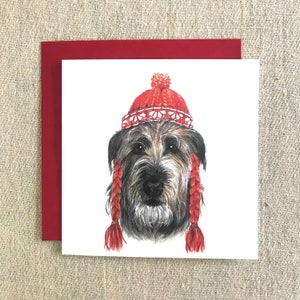 Kerstkaart hertenhond