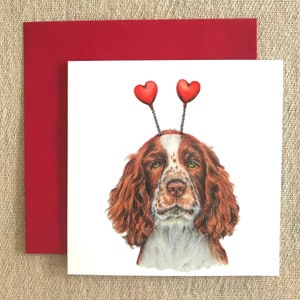 Spaniel-Valentinstag-Karte