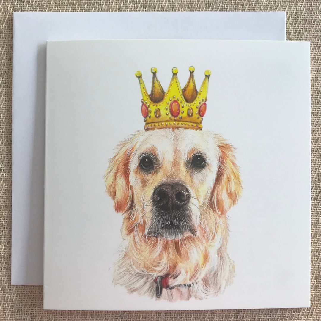 Carte Dannversare GOLDEN RETREVER Carte Personnalsée - Etsy France