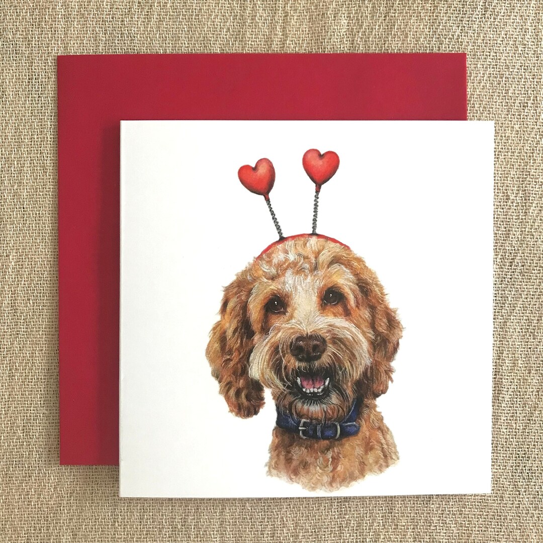 Cockapoo Valentines Card - Etsy