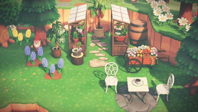 Animal crossing greenhouse plant furniture set outdoor with | Etsy