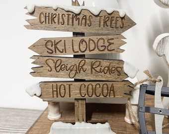 Winter Tiered Tray Decor, Winter Signs, Holiday Tiered Tray Decor, Neutral Winter Tiered Tray Decor, Neutral Tiered Tray Decor, Christmas