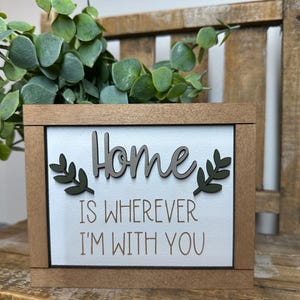 Home Decor, Farmhouse Decor, Farmhouse Style, Rustic Decor, Neutral Home Decor, Tiered Tray Signs, Tiered Tray Decor, Wood Sign Decor
