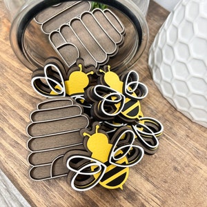 Spring Decor, Spring Signs, Bee Decor, Honey Decor, Wood Signs, Bee Signs, Bee Tiered Tray, Tiered Tray Decor, Gumball Filler, Wood Signs