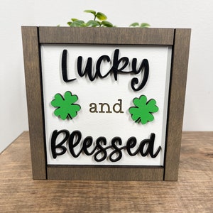 St Patrick&#39;s Decor, St Patrick&#39;s Day, Kleeblatt Dekor, irisches Dekor, Holzschilder, irische Schilder, St Patrick&#39;s Day Schilder, Tiered Tablett Dekor