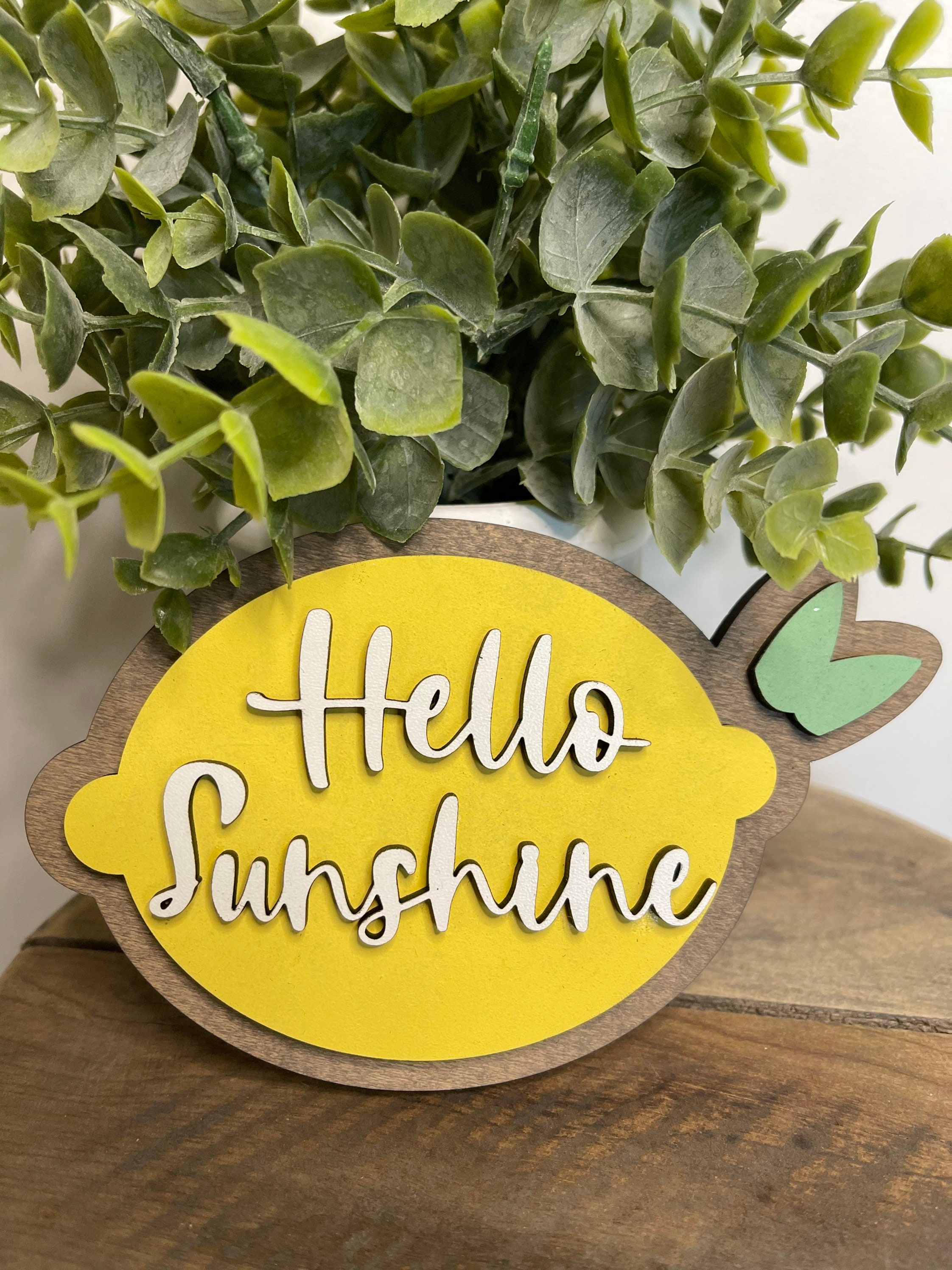 Yalikop 11-Piece Lemon Tiered Tray Decor Set - Wooden Signs, Gnome, & Blocks For Summer Kitchen Table (Peach Style) - View #12