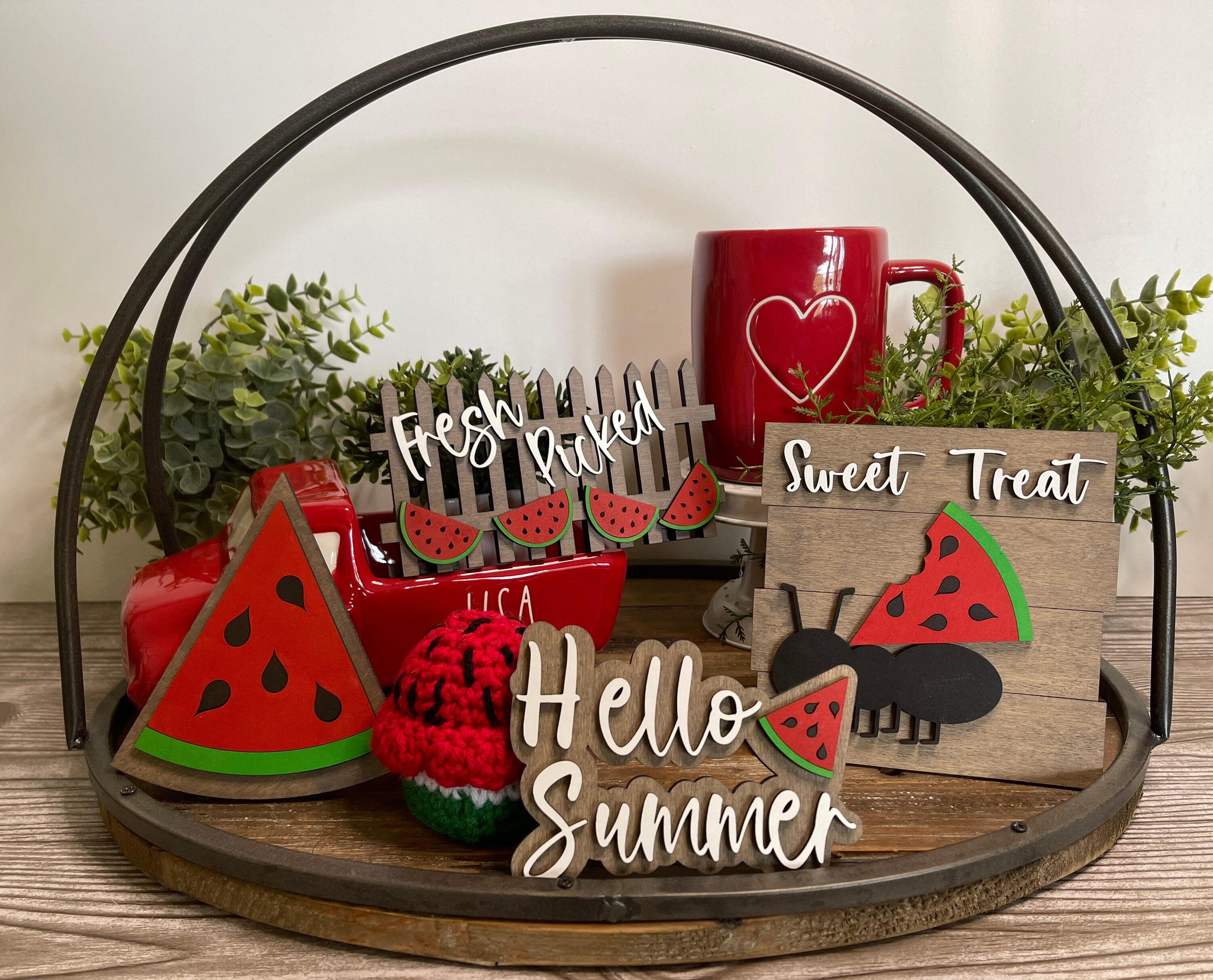 Watermelon / Watermelon Decor / Watermelon Signs / Tiered Tray Decor …