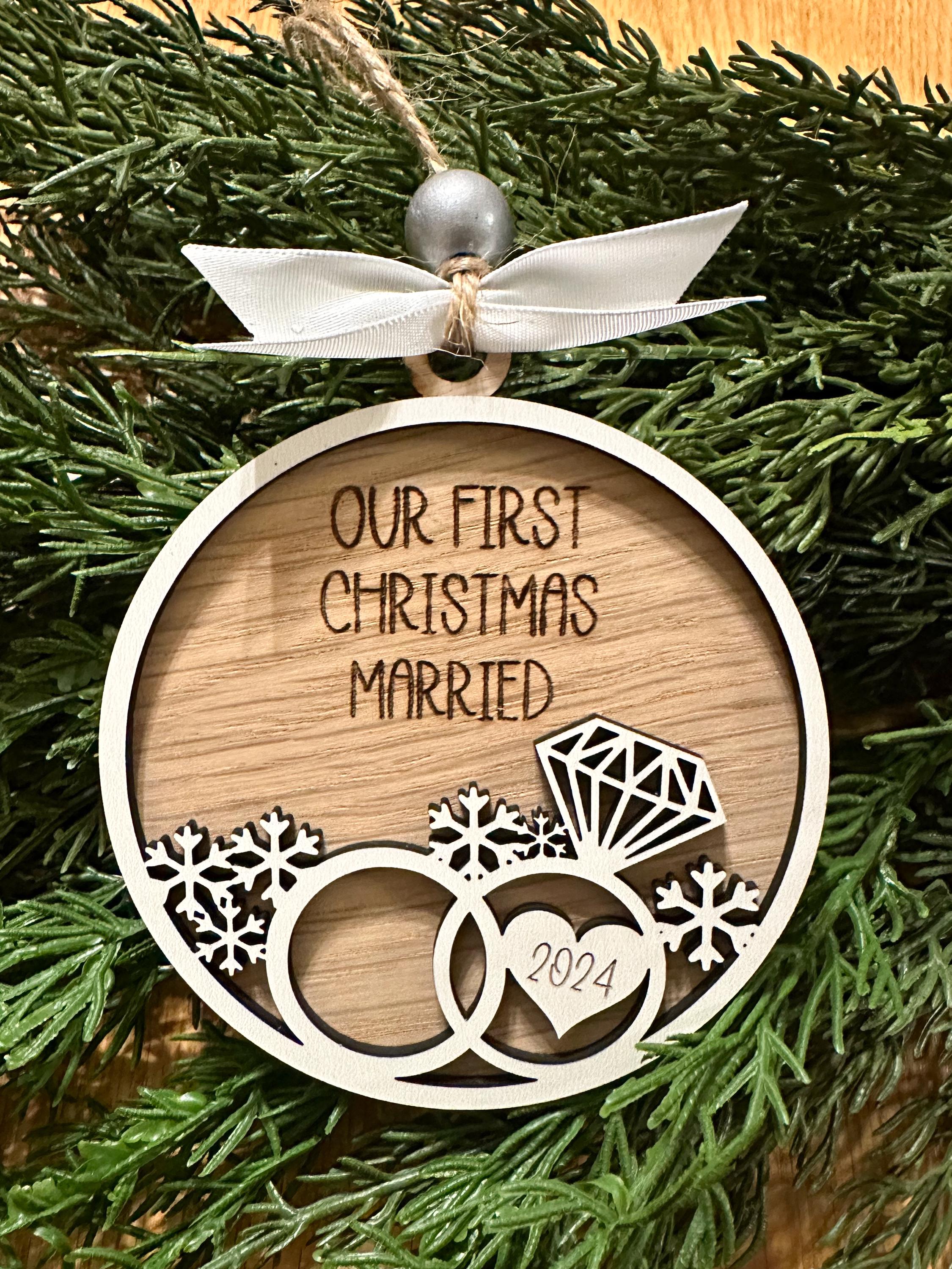 Christmas Ornament, Wedding Ornament, Christmas Decor, Wedding Gift, Neutral Ornament, Neutral Christmas