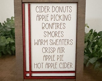 Fall Signs, Fall Decor, Fall Tiered Tray, Apple Tiered Tray, Apple Decor, Apple Signs, Wall Signs, Wall Decor