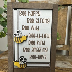 Bee Decor, Bee Sign, Spring Sign, Spring Decor, Spring Tiered Tray, Bee Tiered Tray, Farmhouse Style, Tiered Tray Decor, Wood Signs