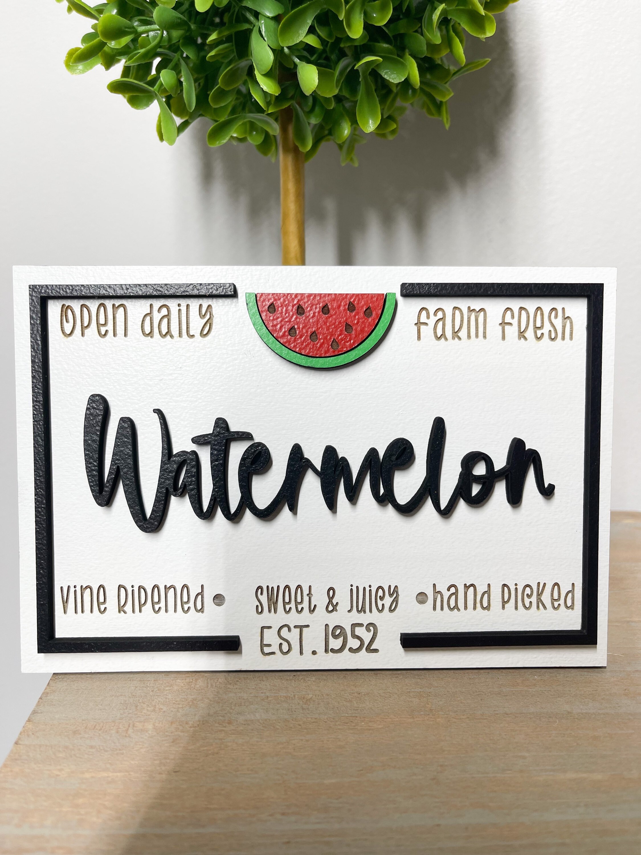 Watermelon Signs Watermelon Decor, Summer Decor, Summer Signs, Wood Signs, Tiered Tray ...