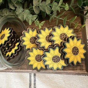 Segni di girasole Gumball, riempitivo di girasole Gumball, segni di girasole, decorazione del vassoio a livelli di girasole, decorazione del vassoio a livelli autunnale, vassoio a livelli estivo