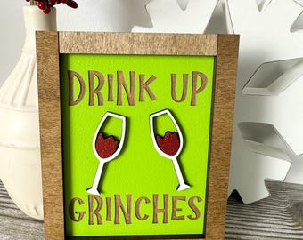 Christmas Tiered Tray Signs | Farmhouse Decor | Rustic Christmas Tiered Tray Decor | Holiday Shelf Decoration | Laser Cut Wood Holiday Decor