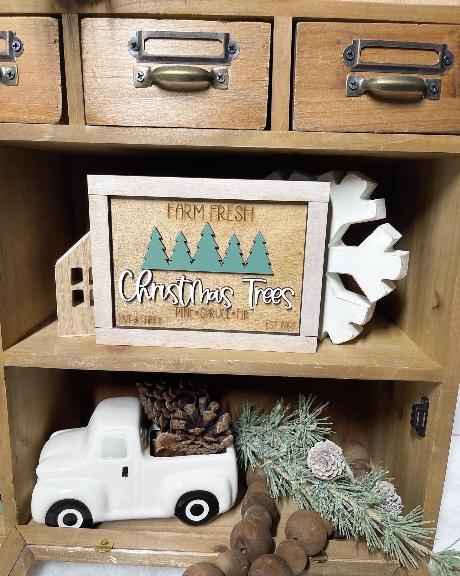 Winter Tiered Tray Decor Winter Decor Christmas Tiered Tray Etsy