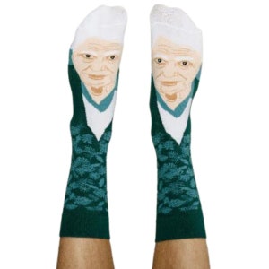 Sir David Attenborough Socks - Novelty Socks - Men & Women Socks - Funny Socks Gift for Him - Made in the UK -Celebrity Socks- UK Legend