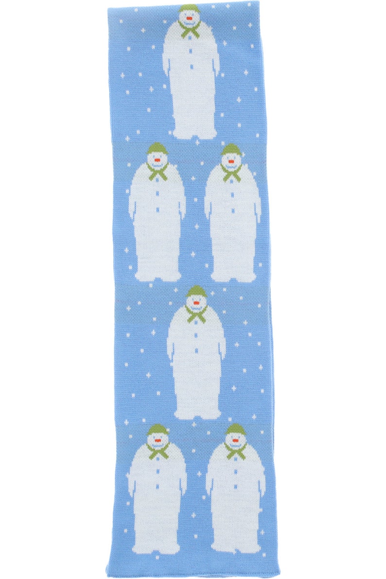 Raymond Briggs' The Snowman Scarf David Bowie Snowman Scarf Vintage Snowman Scarf Christmas Gift Ideas For Kids Knitted Scarf image 4