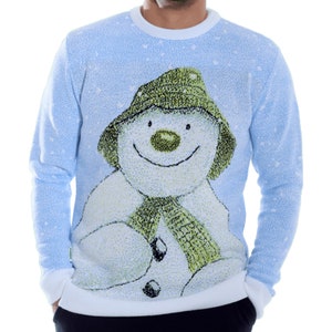 Notjust The Snowman Raymond Briggs' Official Christmas Jumper, Multicoloured Fair Isle Knit, Unisex Adult