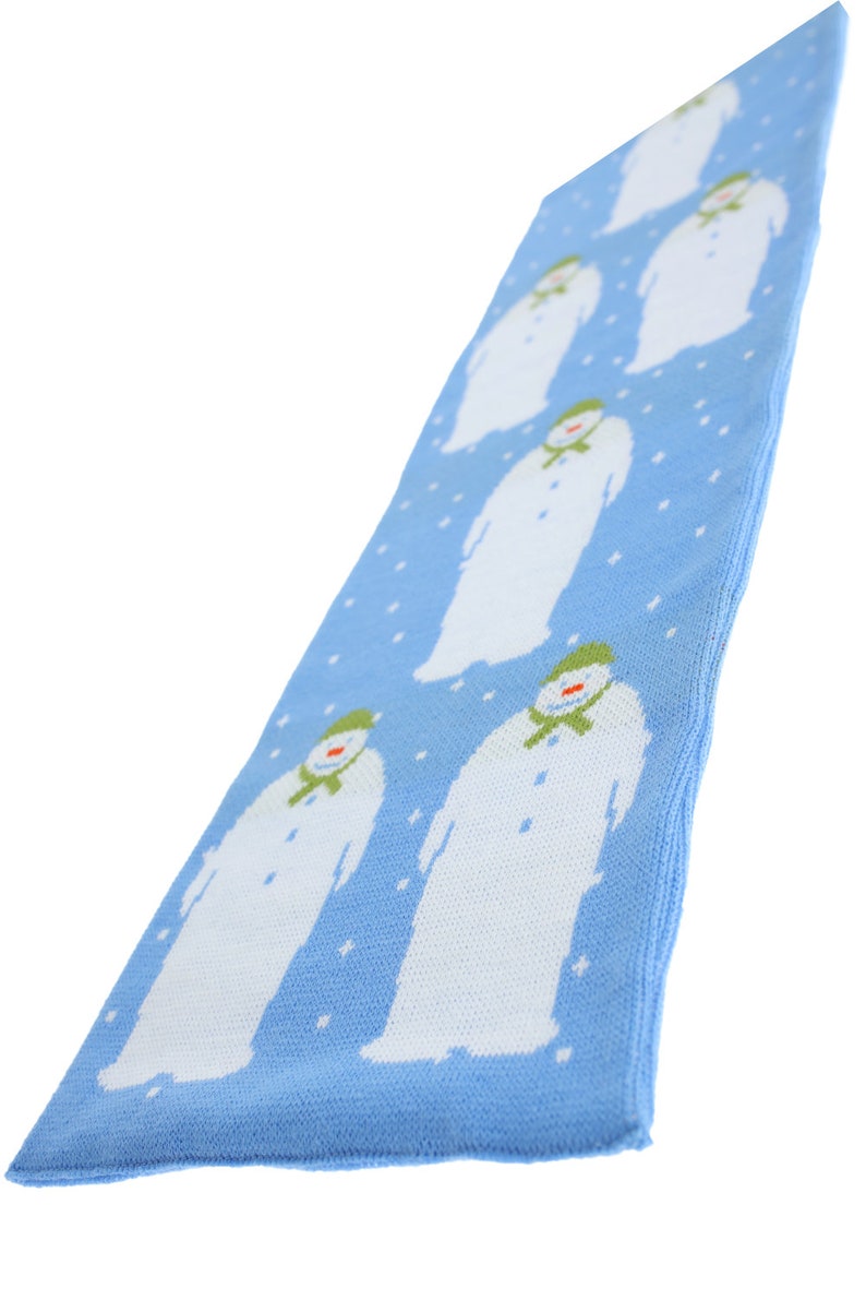 Raymond Briggs' The Snowman Scarf David Bowie Snowman Scarf Vintage Snowman Scarf Christmas Gift Ideas For Kids Knitted Scarf image 6