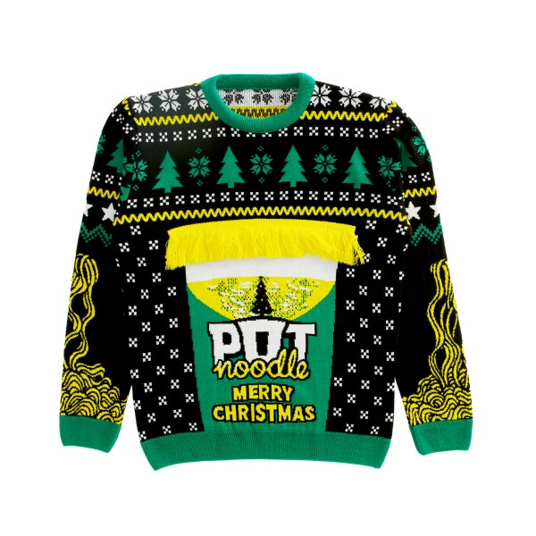 Pot Noodle® Official Knitted Christmas Jumper -  Best Christmas Jumper 2023 | Novelty Sweater | Christmas Gift Ideas For Him & Her