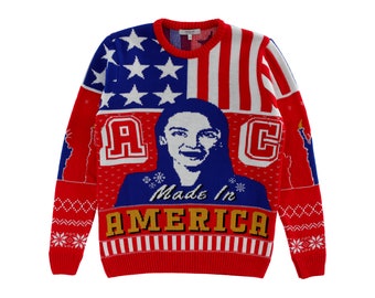 AOC Knitted Christmas Jumper | Unisex Xmas Charity Sweater | Best Christmas Jumper 2023 | Made in the UK | The Business Movie |