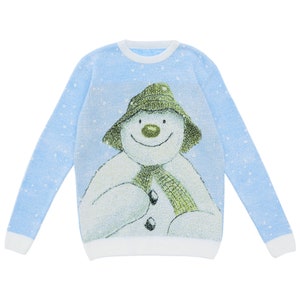 Raymond Briggs' The Snowman Knitted Jumper | Knitted in the UK | Novelty Sweater | Valentines Gift Ideas For Him & Her | Valentines Day Gift