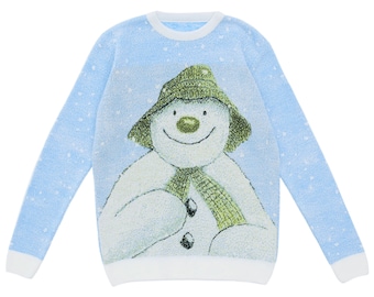 Raymond Briggs &#39;Der Schneemann Strickpullover | Gestrickt in Großbritannien | Neuheit Pullover | Weihnachtsgeschenk-Ideen für Sie & Ihn | Weihnachtsgeschenk 2024